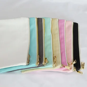 

Plain Makeup Cosmetic Bag - Cursive Script Pink Gray Cosmetic Bag - Best Friend Gift, Bridral Gifts