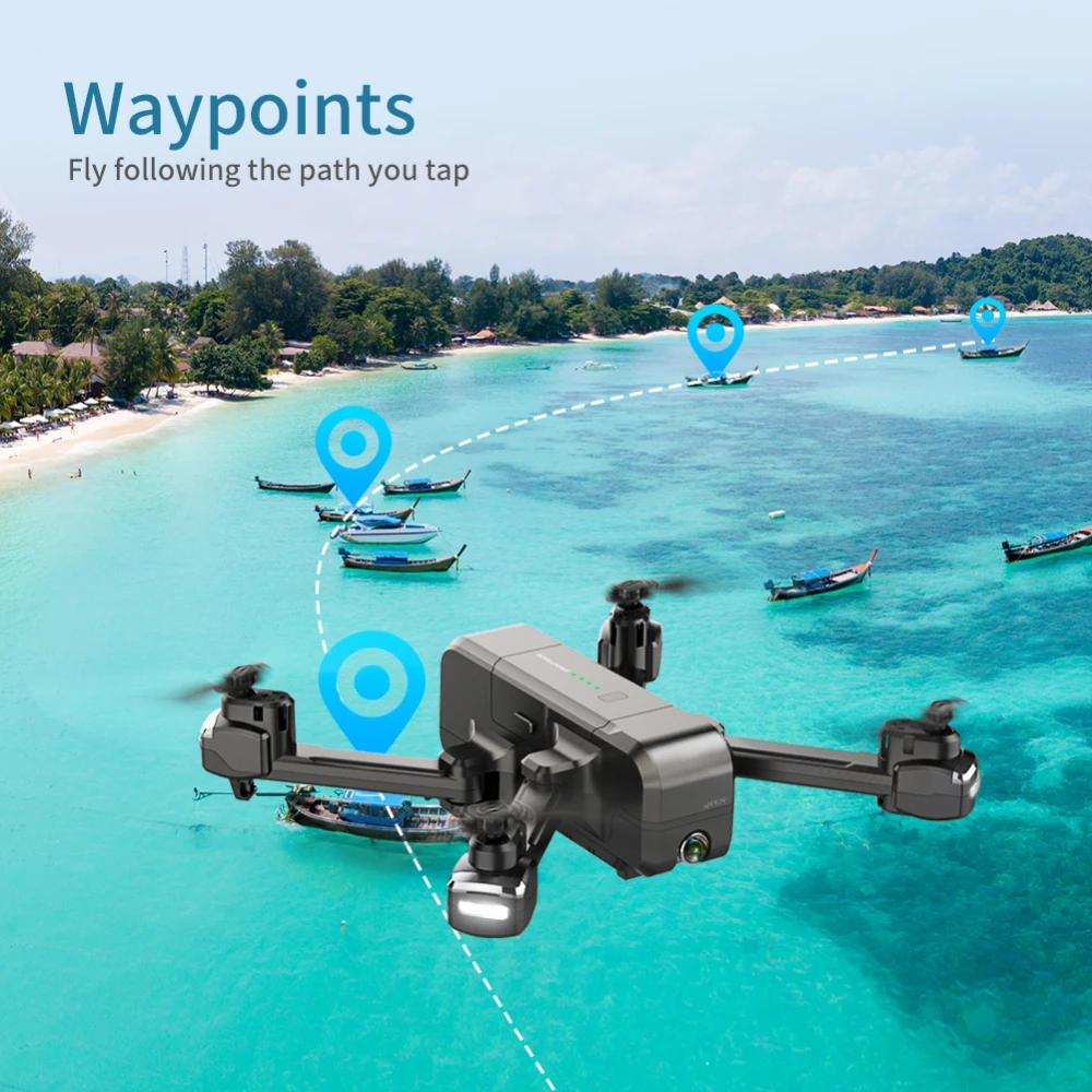 SNAPTAIN SPE10MQ Quadcopter Foldable GPS FPV Drone with 2.7K Camera HD Live Video RC GPS Auto Return Drones for Beginners