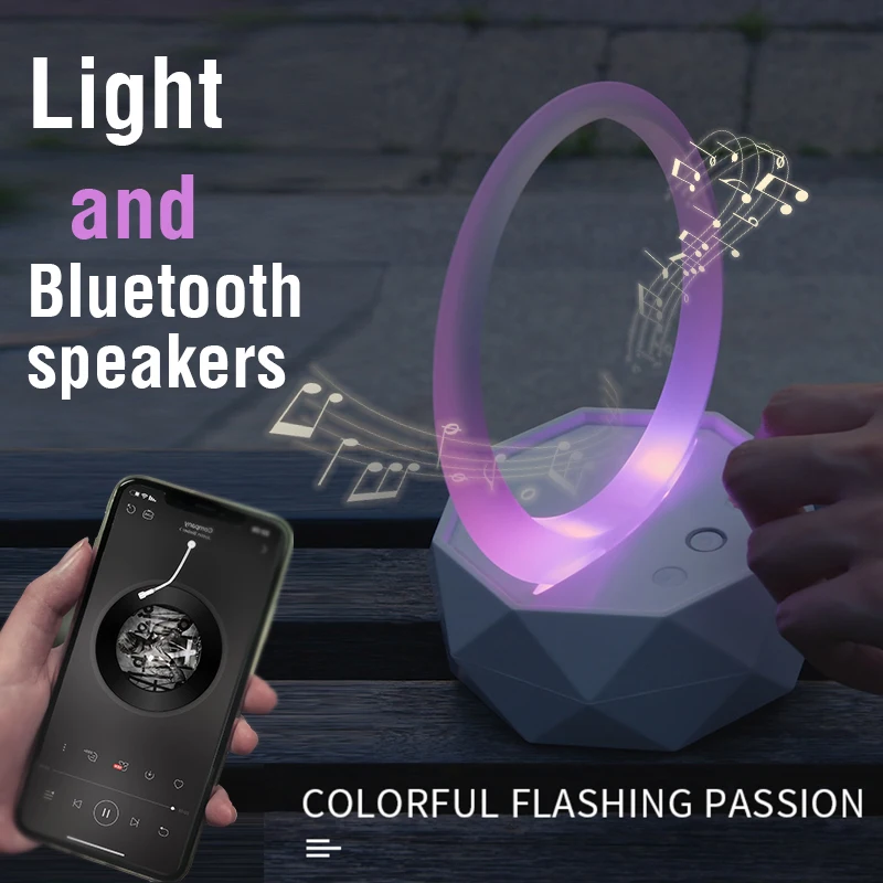 

LED Creative bluetooth audio box small night light rechargeable fantasy romantic sleep plug-in bedroom bedside lamp girl heart