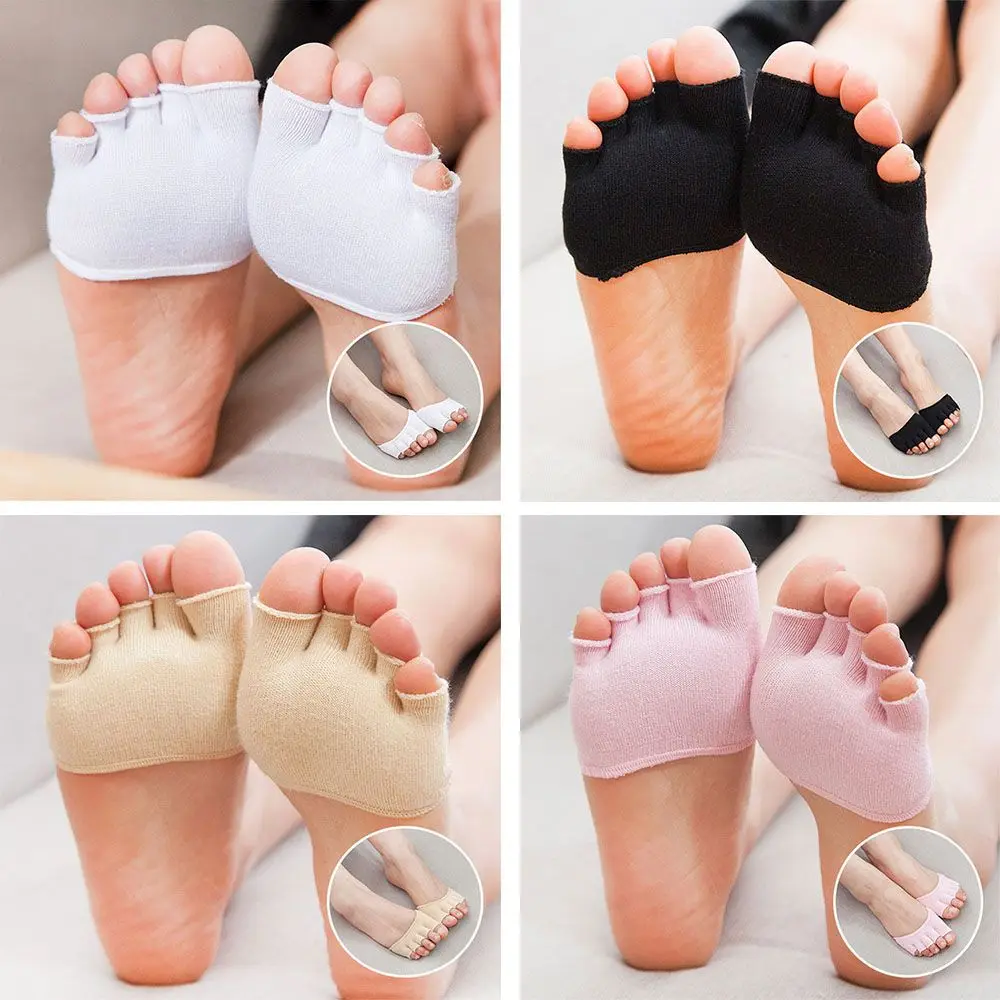 1Pair Five Toes Forefoot Pads for Women High Heels Half Insoles Pain Care Absorbs Shock Socks Hallux Valgus Corrector Foot Care usb heating pads usb heated socks carbon fiber pads electric heated insoles winter warm arm hands waist heated gloves