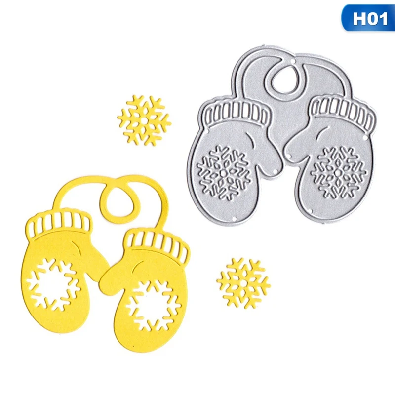 

Mittens Gloves Snowflake Boots Winter Christmas Metal Cutting Dies New Crafts Cuts Card Making Album Embossing Stencil