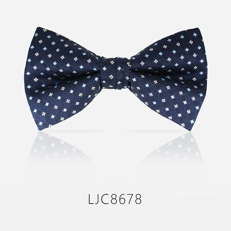 LJC8678 Новая мода мужские галстуки для Свадьба Двойная Ткань однотонный галстук-бабочка для клуба банкета свадьбы бабочка галстук с подарочной коробкой - Цвет: LJC8678