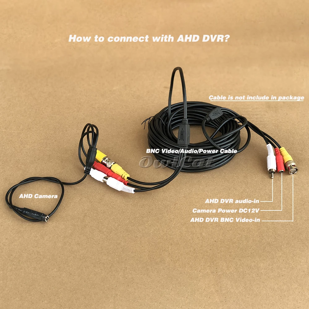OwlCat супер мини AHD CCTV Камера HD 720P Встроенный 940nm Невидимый светодиодный Ночное