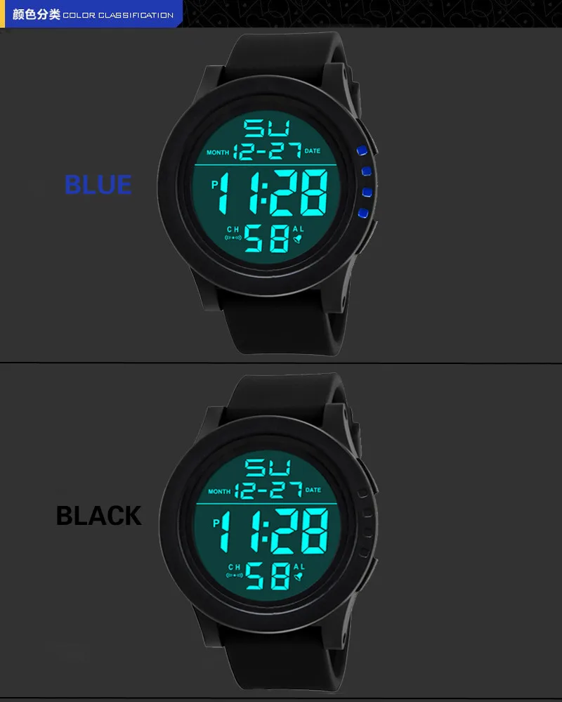 Mens Digital Led Watches Date Sport Men Outdoor Electronic Watch 30m Waterproof Casual Business Women's Sport Wrist Watch Relogi