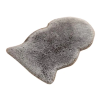 

Faux Fur Sheepskin Rug 65 x 102 cm Faux Fleece Fluffy Area Rugs Carpet for Living Room Bedroom Sofa (Gray)
