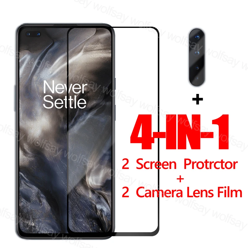 Full Glue Glass For OnePlus Nord Screen Protector For OnePlus Nord N10 8T Tempered Glass Protective Phone Film For OnePlus Nord afbeelding