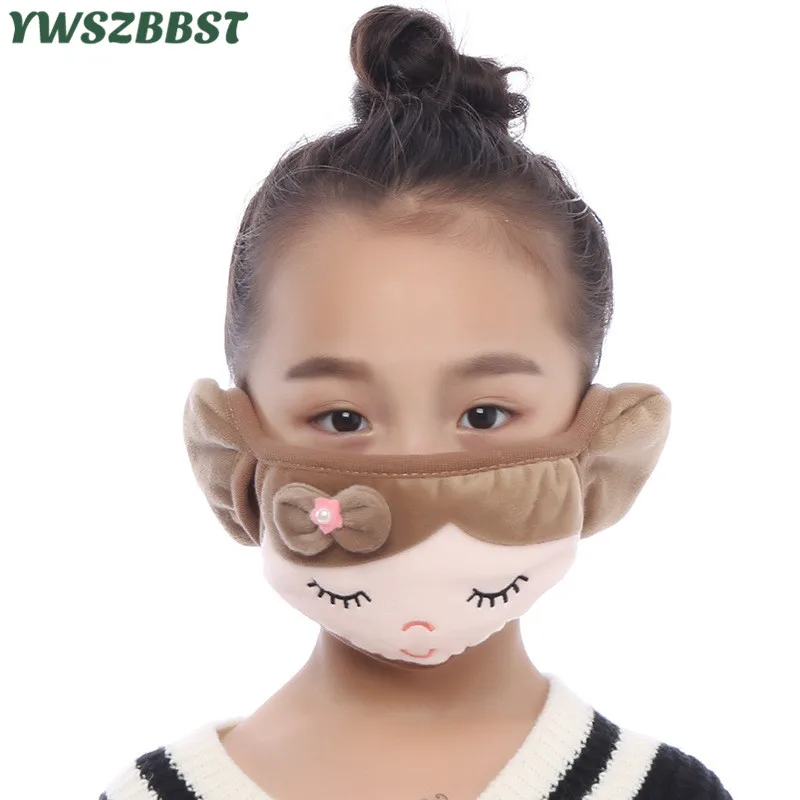 

New Fashion Winter Earmuffs for Girls Bowknot Rabbit Earmuff Mask Plus Velvet Boys Winter Ear Muff Wrap Band Ear Warmer Earlap