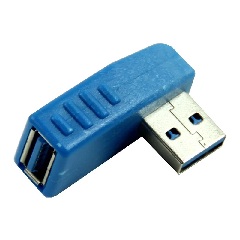 Горячий 3c-синий вертикальный левый Угловой 90 градусов USB 3,0 папа к женскому адаптеру конвертер