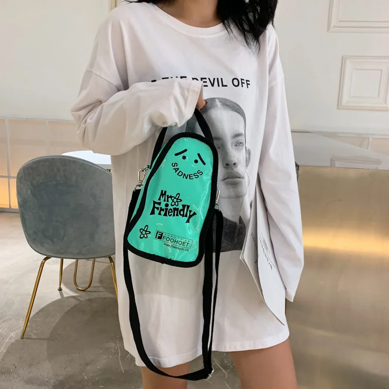 2019 Bottle женские сумки на плечо Яркая милая забавная Сумка дизайнерский клатч для