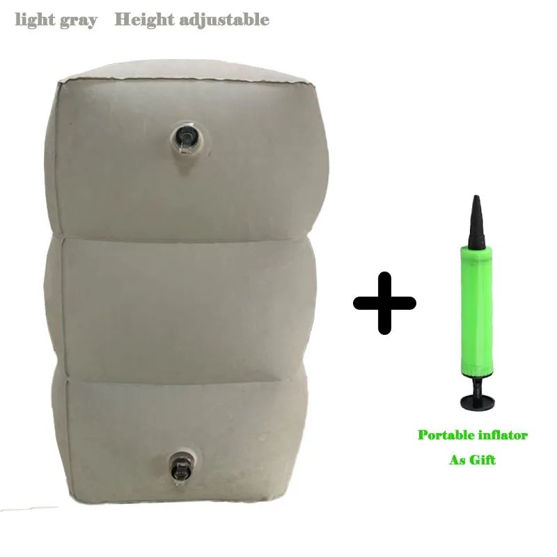 light grey Надувная подушка для отдыха для ног, для детей, для сна, для взрослых, для ног, для отдыха, портативная, для офиса, для дома, для путешествий, для автомобиля, подушка для самолета поезда - Цвет: light grey