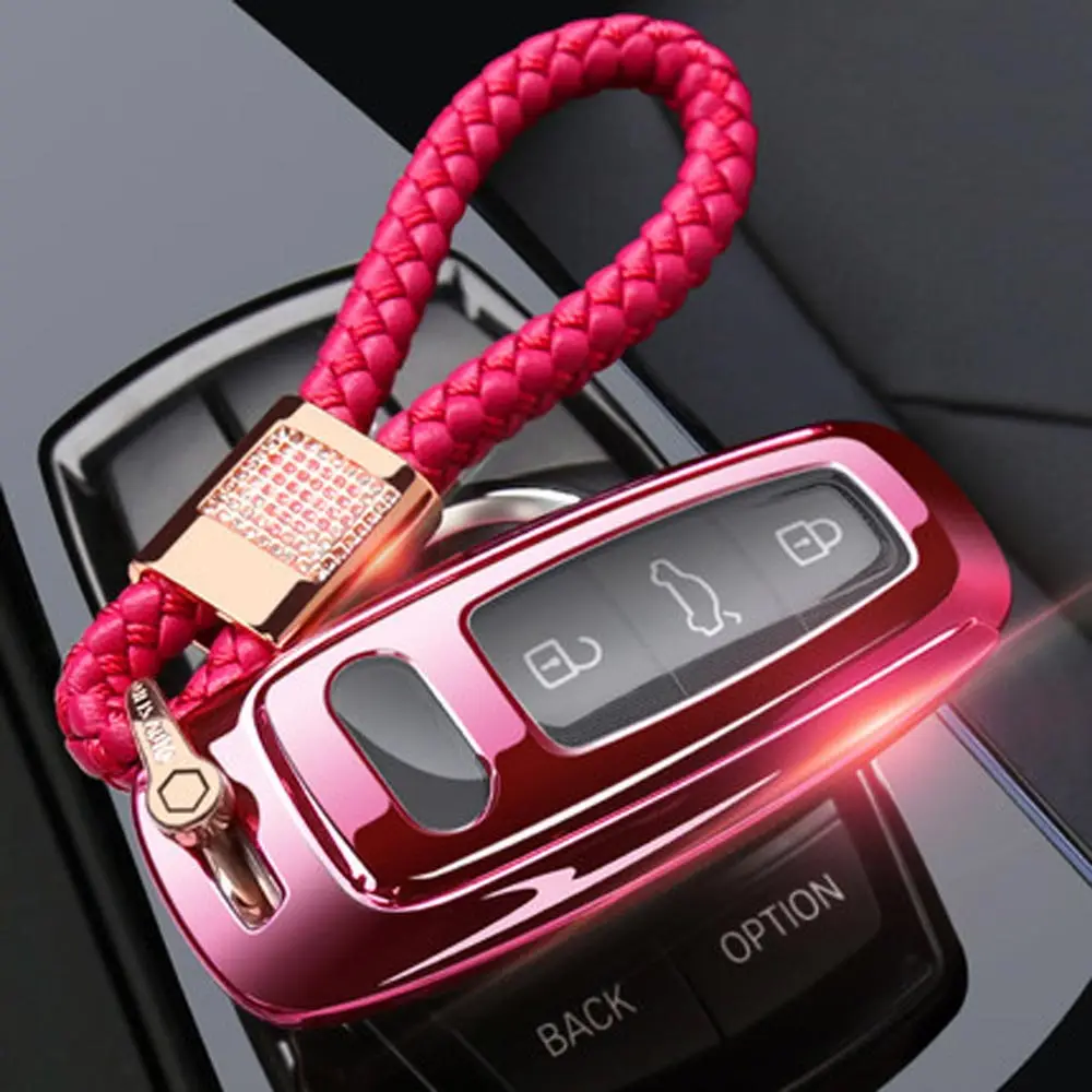 Car styling Soft TPU Car key Set cover case For Audi A4L A6L A7 A5 A8 Q5 KEYFOB smart remote key pad key holder Protector - Название цвета: Option 8