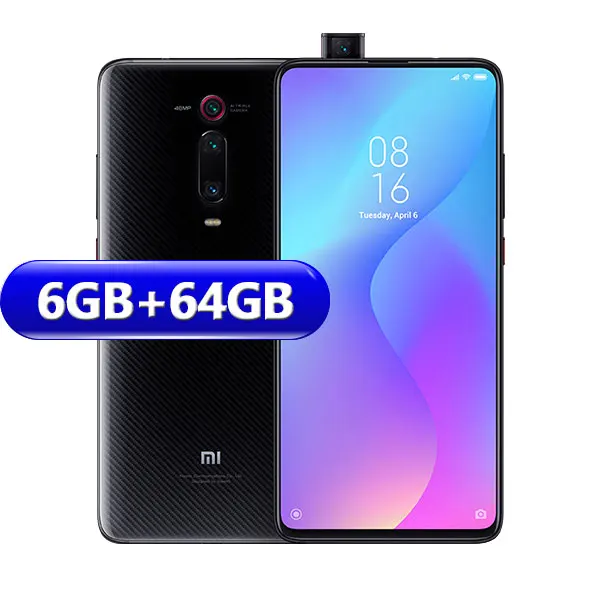 Глобальная версия Xiaomi mi 9T(Red mi K20), 6 Гб ОЗУ, 64 ГБ, Смартфон Snapdragon 730, четыре ядра, 4000 мАч, всплывающая фронтальная камера AMOLED, 48 МП - Цвет: Black