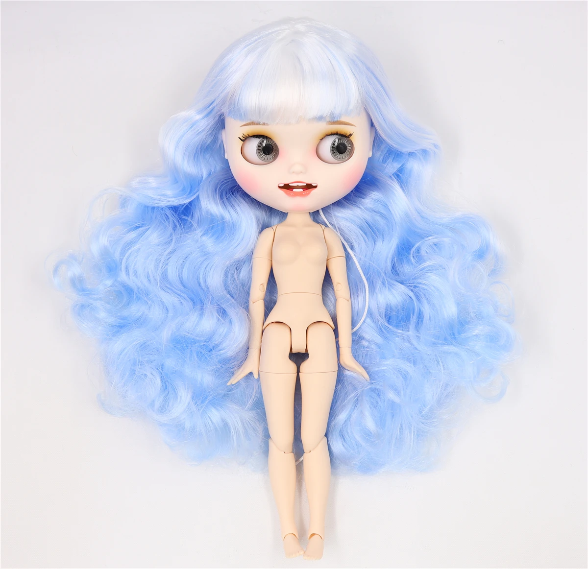Ледяная фабрика blyth кукла белая кожа шарнир тела пользовательская кукла bjd игрушка матовое лицо с зубами голая кукла 30 см