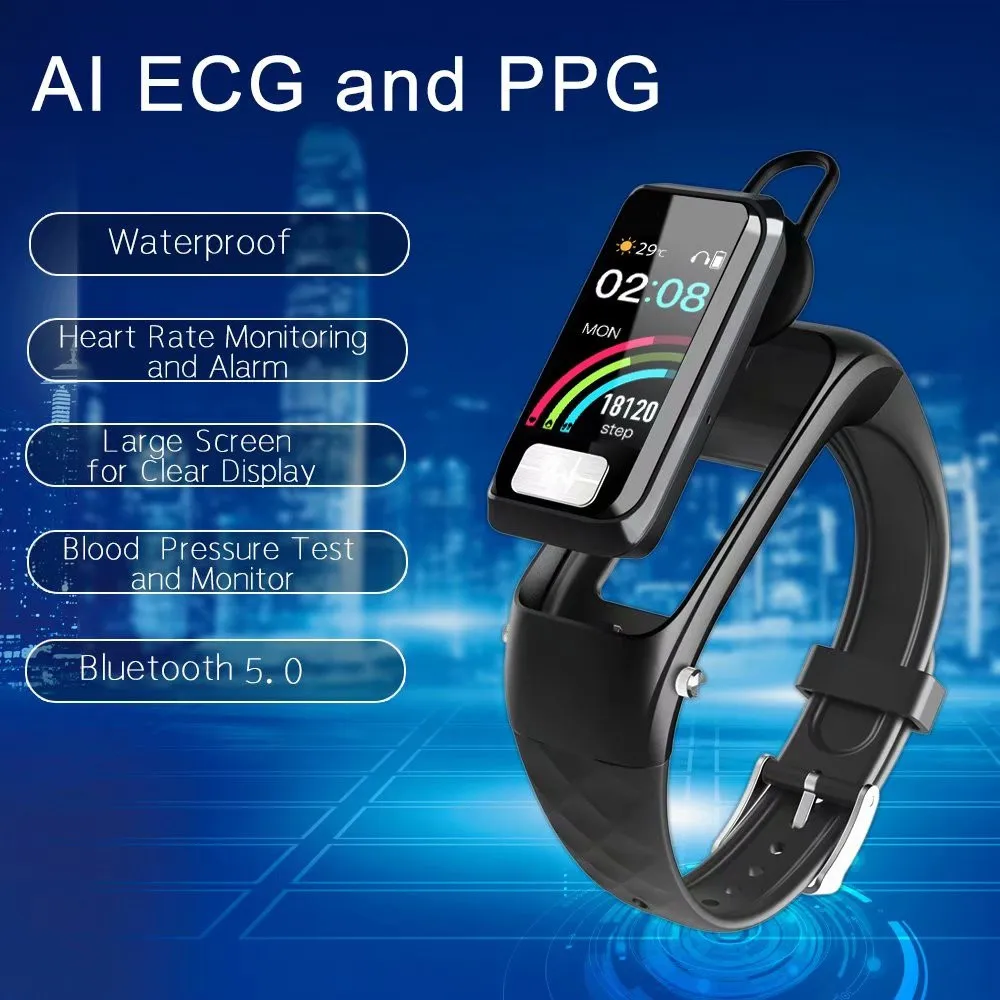

New H207 Multifunction Smart Wristband AI ECG Heart Rate Blood Pressure Monitoring Music Control Smart Device Fitness Tracker