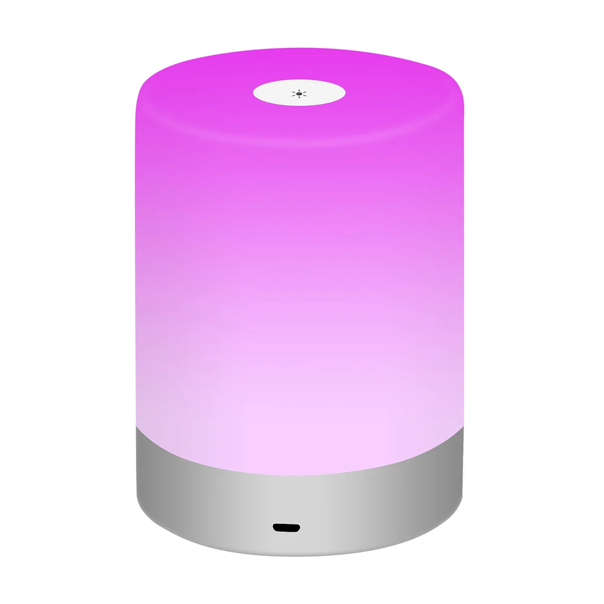 

New Style Silver Rechargeable Touch Small Night Lamp LED Bedside Feeding Lamp Touch Pat Ambience Light Gift