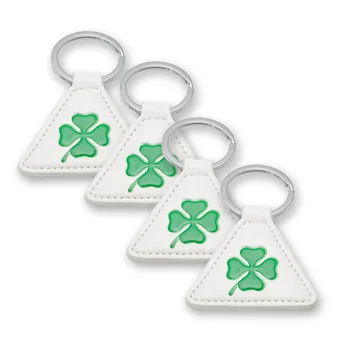 

10pcs Fashion Green delta Car Key Chain Key Ring for Alfa Romeo quatrefoil 147 156 166 159 Giulietta Giulia Spider GT