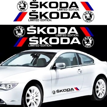 

2pcs new fashion car body sticker car badge decoration sticker For Skodas Octavia A5 A7 Fabia superb car-styling Accessories