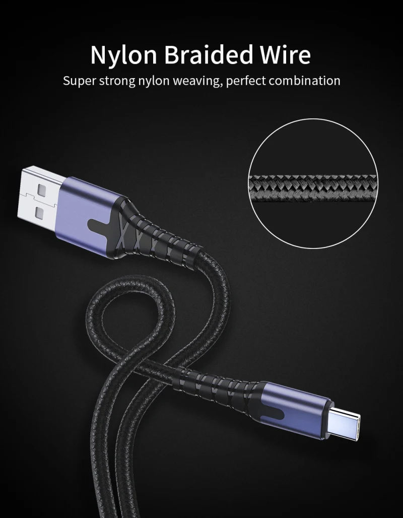 

Essager LED USB Type C Cable Fast Quick Charge Wire Cord USBC Cable for Xiaomi K20 Samsung Oneplus 7 Pro Mobile Phone Wire Cord