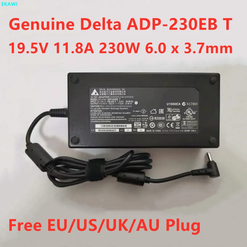 Подлинный адаптер питания переменного тока Delta ADP-230EB T 19 5 в 230 а 6 0 Вт 3 7 x мм для ASUS