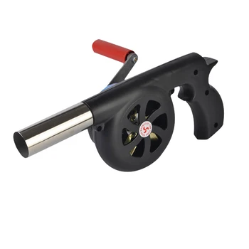 

New Outdoor Cooking BBQ Fan Air Blower Hand Crank Fan Picnic Camping Stove Accessories for Barbecue Fire Bellows Hand Crank Tool