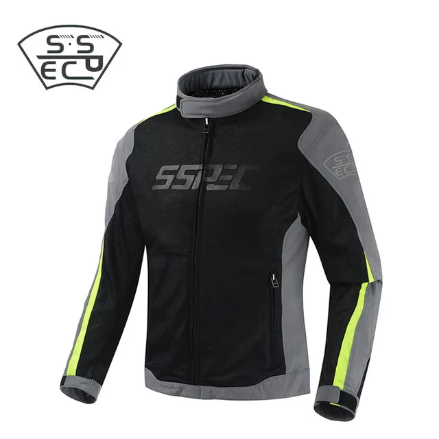 GREEN Summer Motorcycle racing jacket breathable mesh sespecifications Super-speed textile Motorcycle motorcycle protection jacket for - Цвет: GREEN
