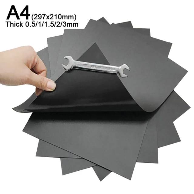 Thickness 0.7mm Magnetic Business Cards Magnets Peel and Stick Adhesive  Blank Sheets For Dies Storage