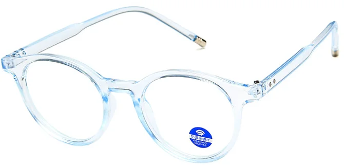 c5 blue clear Синий светильник, блокирующие очки, черные круглые очки, анти-напряжение, декоративные очки, прозрачные компьютерные очки, анти-радиация - Цвет оправы: c5 blue clear