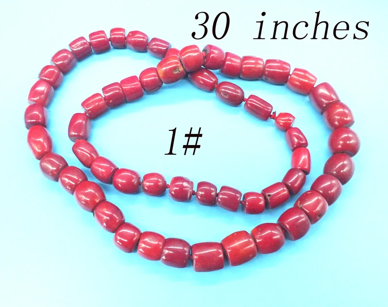 Промо-акция! Классическое коралловое ожерелье, натуральное красное Коралловое ожерелье, африканские мужские свадебные украшения - Окраска металла: 30 inches