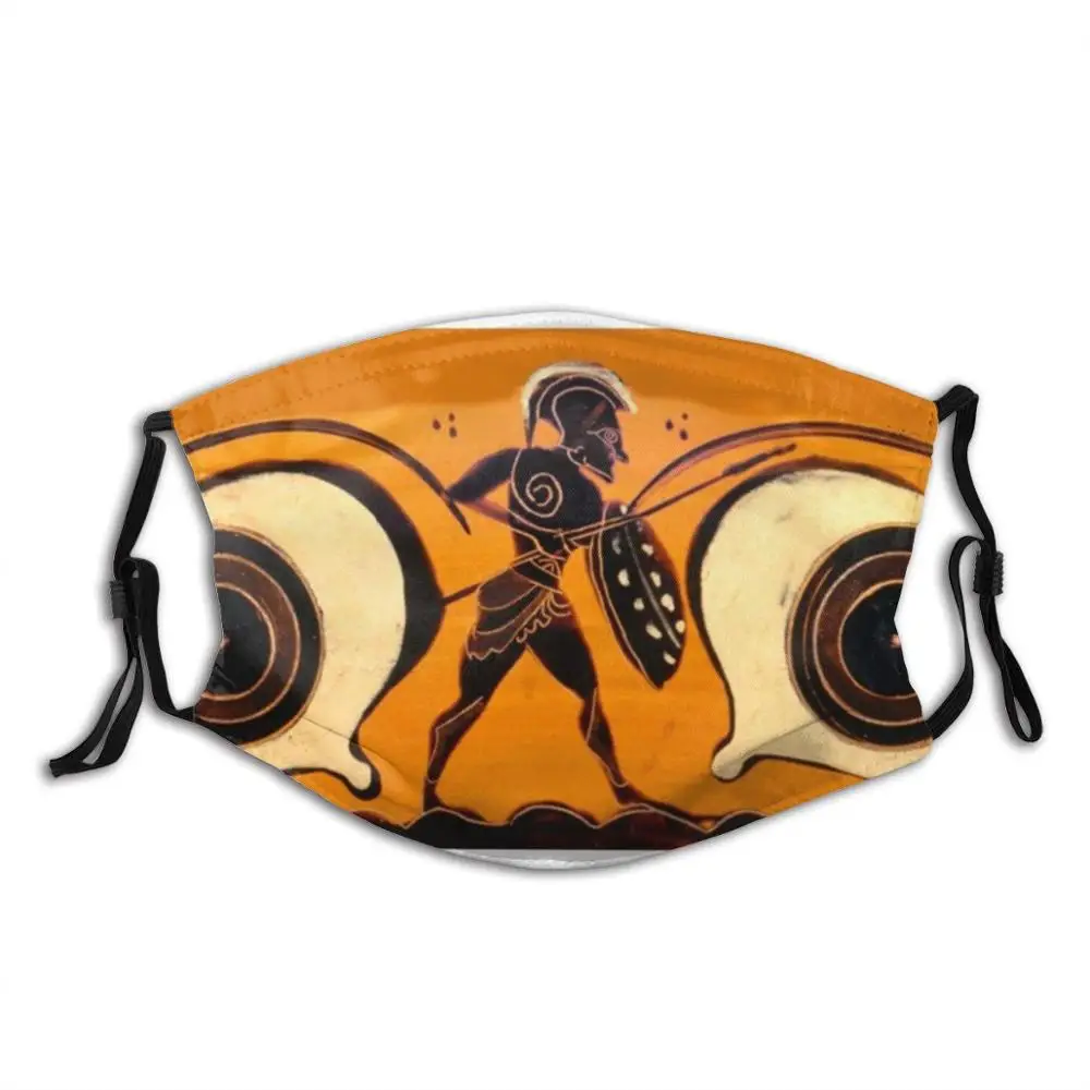 Archeonerd : Warrior Mask Face With Filter Archaeology Ancient Classic History Pottery Attic Eyes Reaction Fun Style Greek | Аксессуары