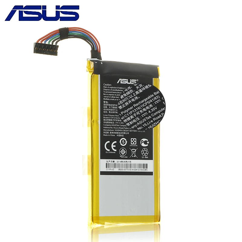 Аккумулятор C11P1316 для Asus мини-планшетофон 4,3 C11P1316 Высокая емкость батареи мобильного телефона с хорошим качеством 2100mAh