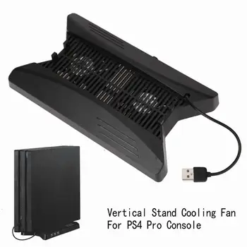 

For PS4 Pro Console Charger With 3 USB Hub Dual Cooling Fan Cooler Vertical Stand Charging Station For SONY Playstation 4 Pro