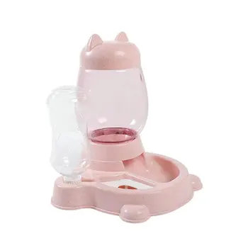 

Pet Dog Cat Automatic Feeder Bowl Dogs Drinking Water Bottle Kitten Bowls Slow Food Feeding Container Supplies
