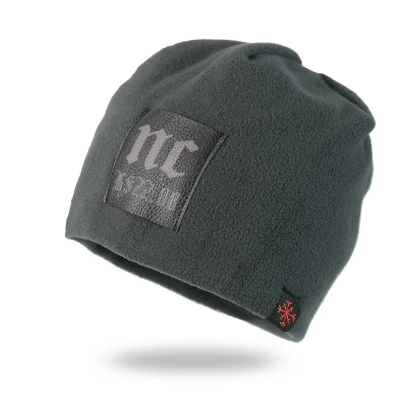 Осенняя и зимняя Кепка Baotou, утолщенная двухслойная теплая Кепка, Мужская Уличная ветровка, вязаная кепка, Кепка из бархата - Цвет: Серый
