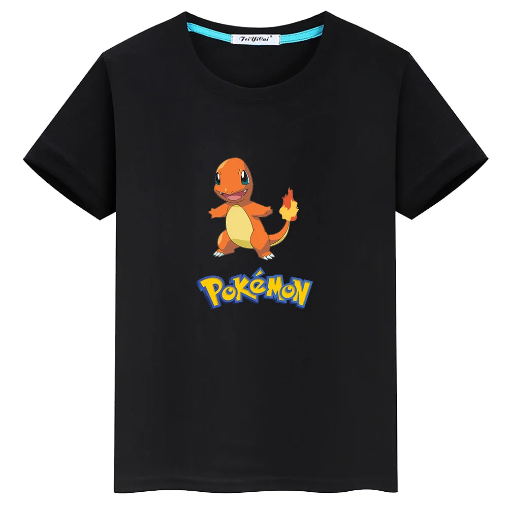 11 Squirtle Аниме Пикачу чармандер, генгар, с принтом Детские футболки для мальчиков и девочек, Рубашка с короткими рукавами футболка детские хлопковые топы-весеннее платье-пачка - Цвет: 11