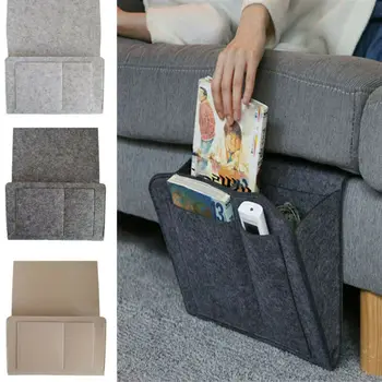 

Sofa Bedside Storage Bag Caddy Hanging Bag Felt Organizer Pocket Book Holder Home Book Storage Bag