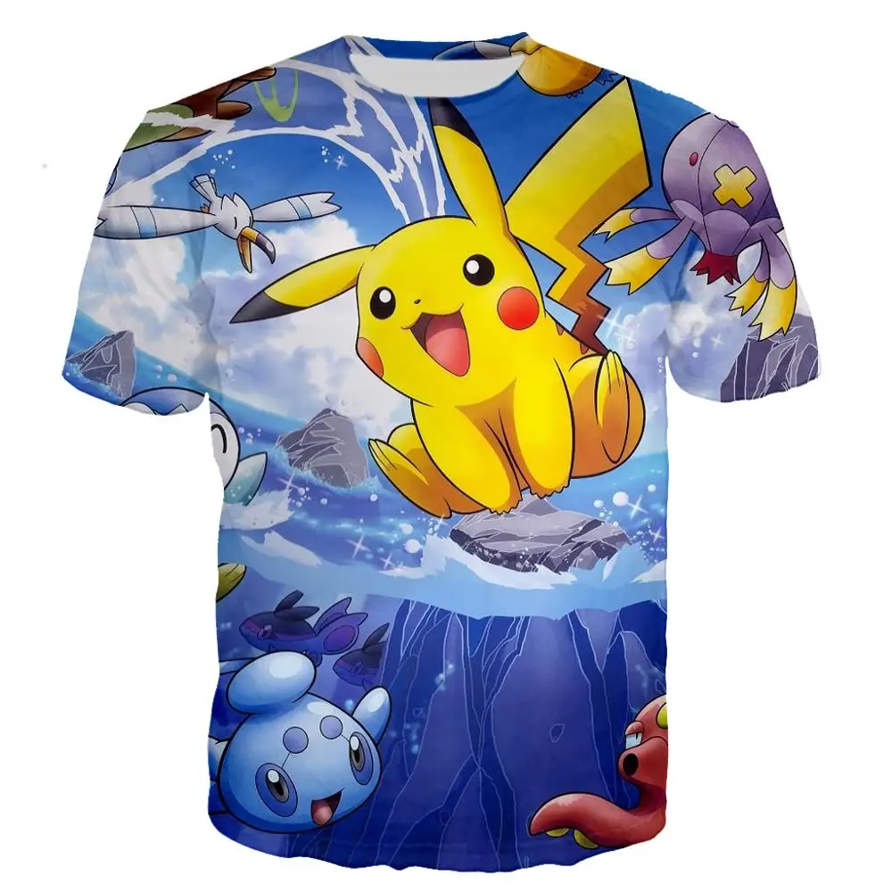 

Cartoon Pokemon 3D Printed t shirt Men/Women Colorful Summer Hiphop Tee tshirts Hipster Boy T-shirts men clothes 2019