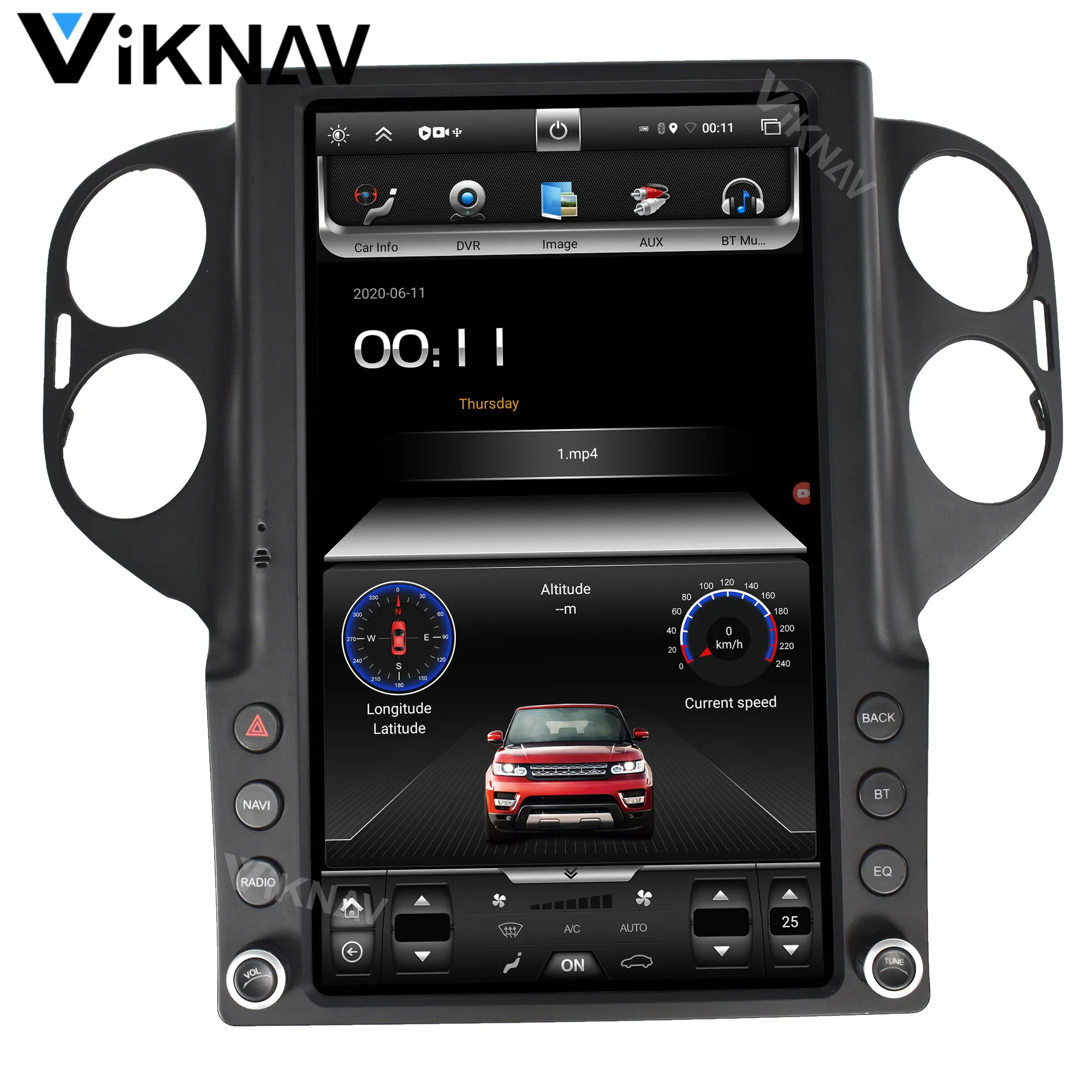 Автомобильный мультимедийный плеер с GPS навигацией Android 13 6 для Volkswagen Tiguan 2010 2019