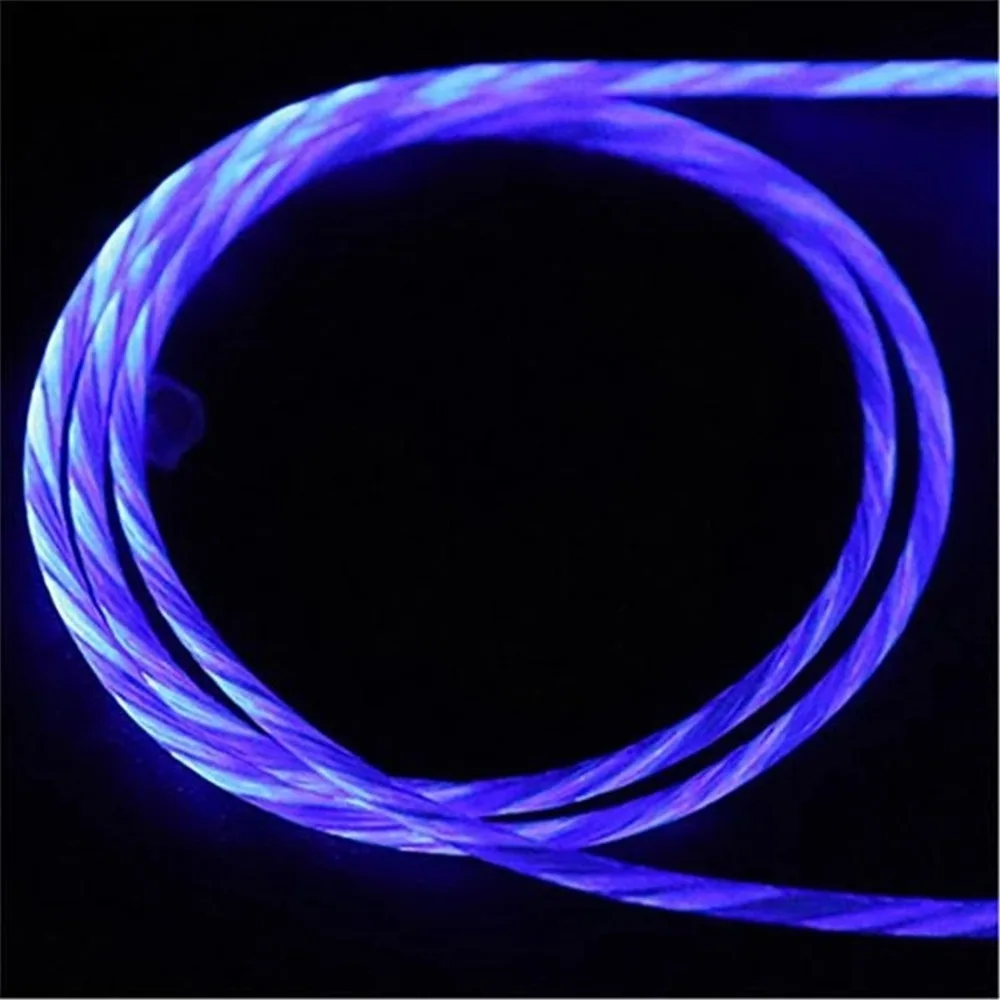 Streamer Magnetic Absorption Cable,Magnetic LED Micro USB Cable Charging For iPhone Samsung S10 1M Magnet Charger Type C Cables (8)