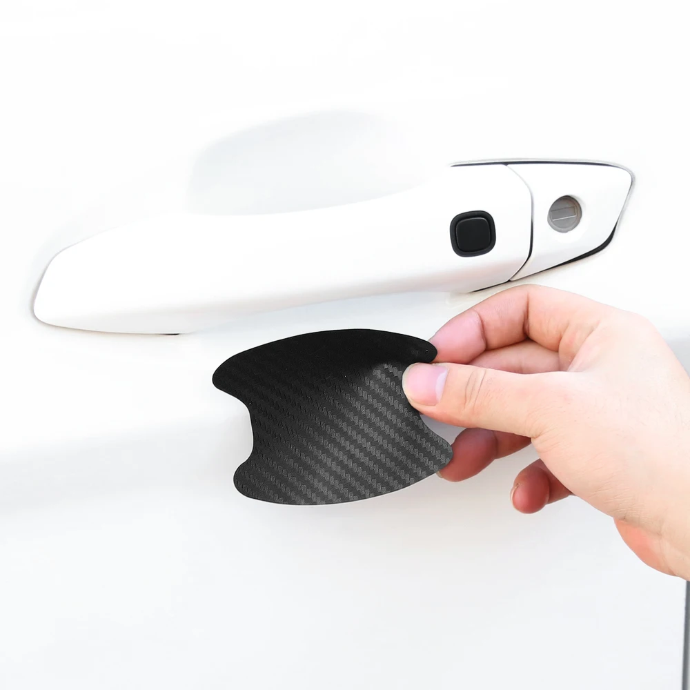 Car Door Handle Carbon Fiber Protection Film Sticker for toyota chr corolla mazda 3 cx5 6 renault megane 2 clio Cadillac | Автомобили и