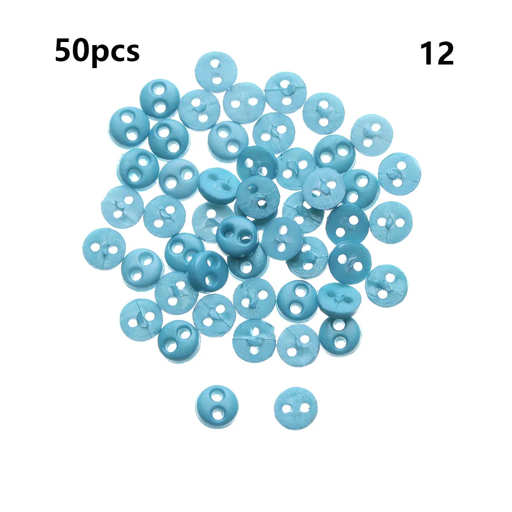 50 шт. 4 мм Ручная работа DIY кукла одежда мини Пуговицы пластиковые пряжки круглые пуговицы конфетных цветов для куклы Одежда Аксессуары для девочек Gif - Цвет: 12