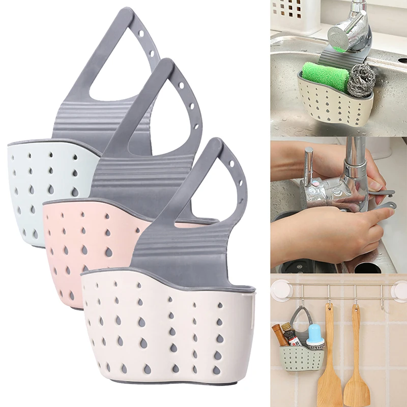 

hot sale Useful Suction Cup Sink Shelf Soap Sponge Rack Kitchen Sucker Storage Tool kitchen gadgets Utensils Accessori