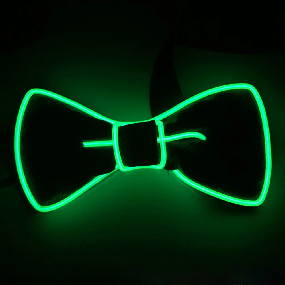 Men Women LED Wire Necktie Bowtie Luminous Flashing Lights Up Bow Tie For Club Party Wedding Christmas Luminous Bow Tie/Necktie