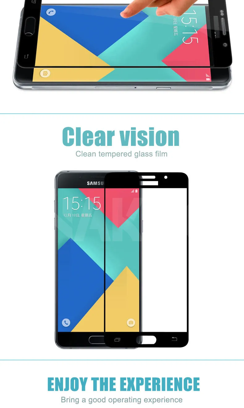 9D полное покрытие из закаленного стекла для samsung Galaxy S7 A7 A5 A3 J3 J5 J7 Защитная пленка для экрана