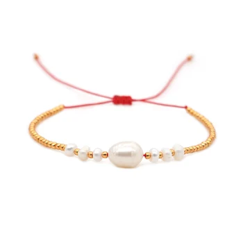 

GO2BOHO Women Bracelets Freshwater Pearl Bracelet Pulseras Mujer Real Perles Handmade Jewelry High Quality Beads Adjustable Rope