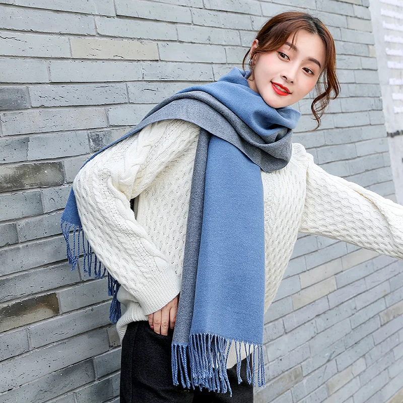 

Cashmere Women Scarf Warm Shawl Foulard Femme Pashmina Kerchief Wool Stole Head Neck Long Winter Scarf Women For Ladies 2020