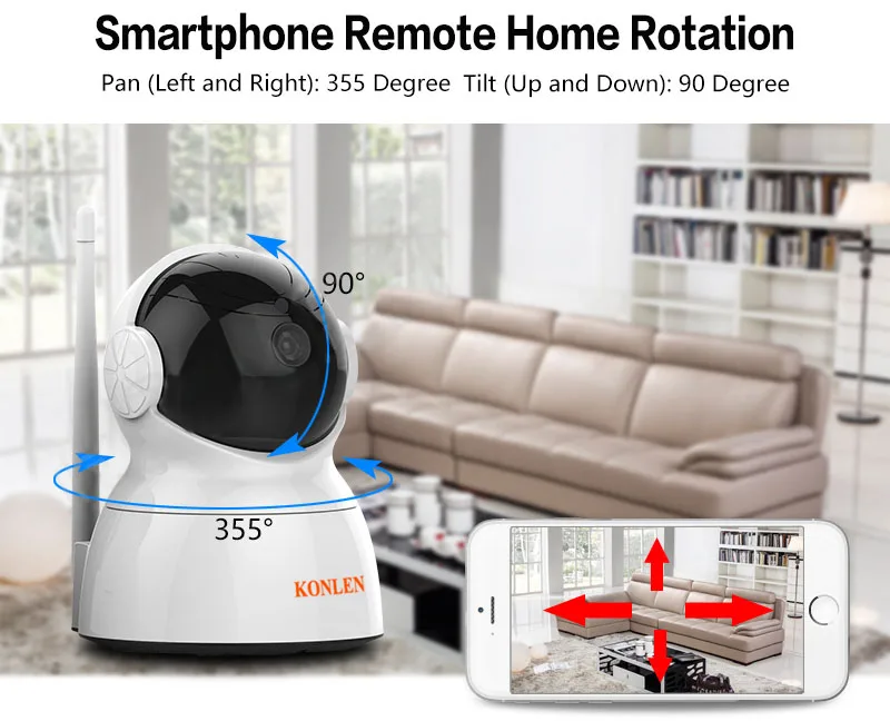Умный Wifi беспроводной HD 1080P 360 ° ночного видения ip-камера аудио Смартфон Дистанционное управление Домашняя безопасность видеоняни
