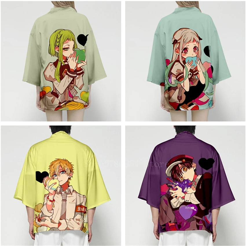 Японское аниме кимоно для косплея в унитаз мужское и женское 8 цветов с принтом