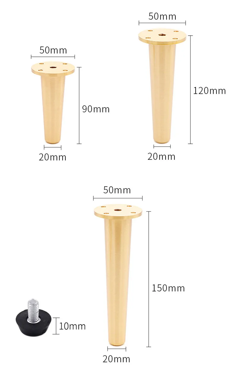 1 шт. твердая латунь ноги диван ноги металл ТВ шкаф держатель Золото мебельные ножки