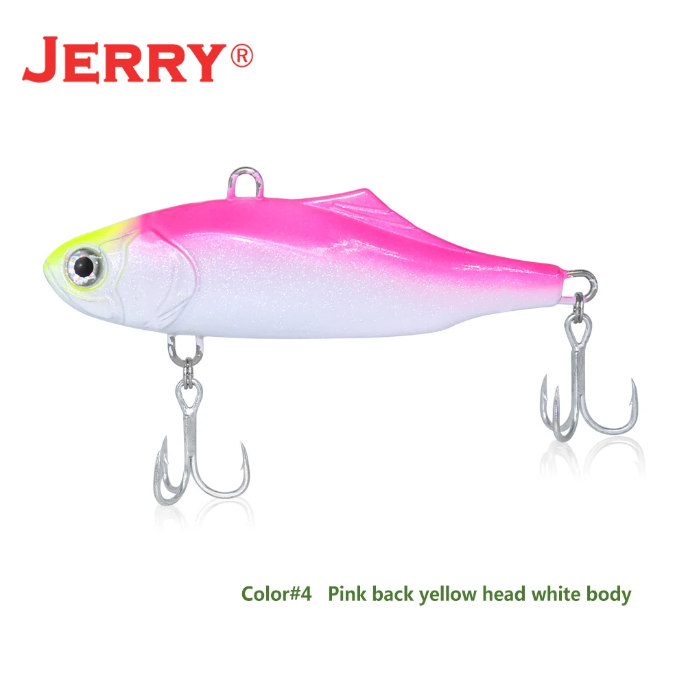 pink yellow white Jerry 1 шт. 7 см 23 г Тонущая VIB лезвие Вибрация литье жесткая приманка искусственные морские пресноводные рыболовные приманки - Цвет: pink yellow white