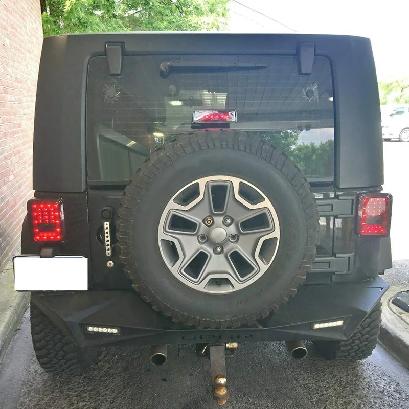 Для Jeep Wrangler JK 2007- 2 шт. Дымчатая светодиодная сигнальная лампа тормозной сигнал заднего хода задние фонари, подходящие для транспортных средств США
